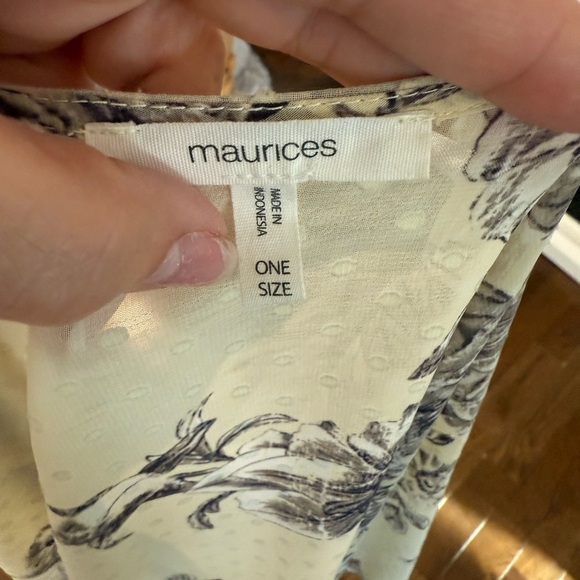 Maurices Ivory  Floral Kimono - Picture 8 of 9